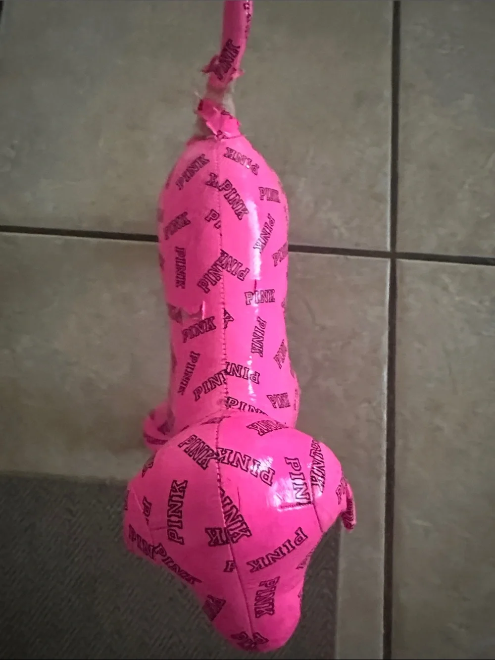 PINK Victoria's Secret Hot Pink Dachshund Figurine